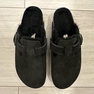 Birkenstock Boston Shearling Clogs | Black | size 40 | narrow